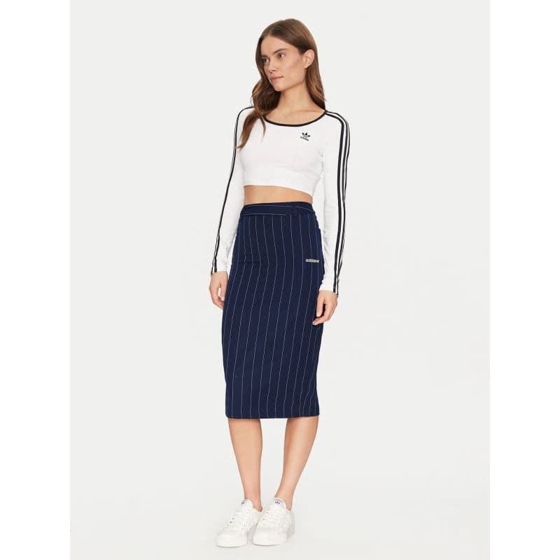 Dámske tričko s dlhým rukávom ADIDAS ORIGINALS 3S LS CROP-WHITE 4
