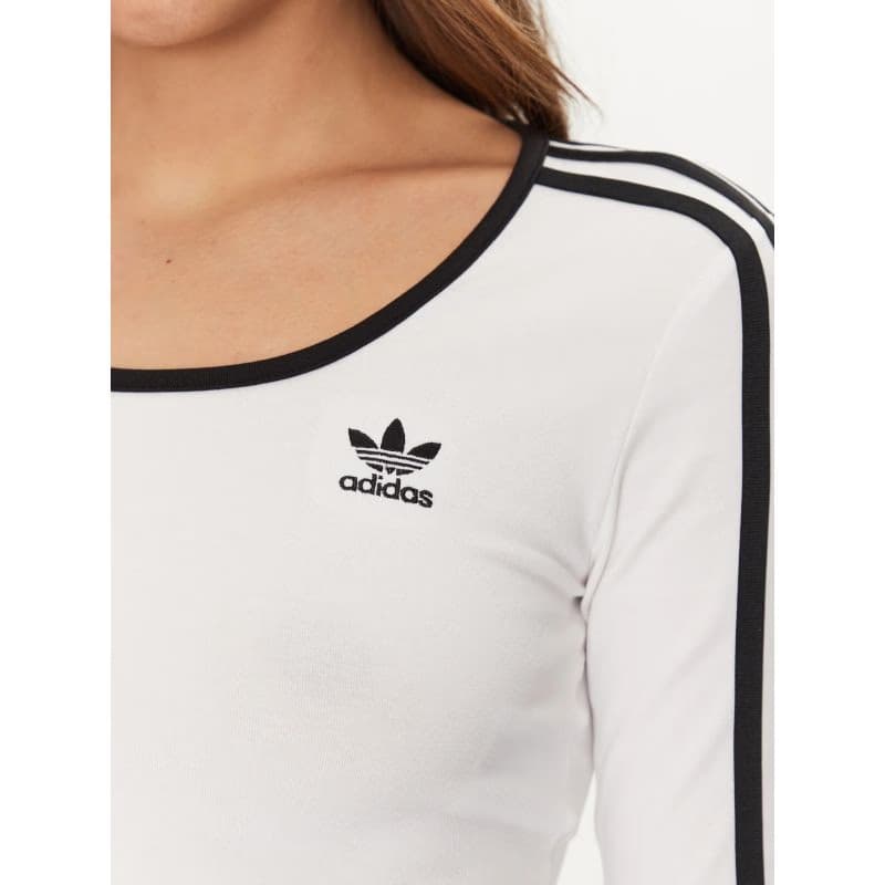 Dámske tričko s dlhým rukávom ADIDAS ORIGINALS 3S LS CROP-WHITE 6