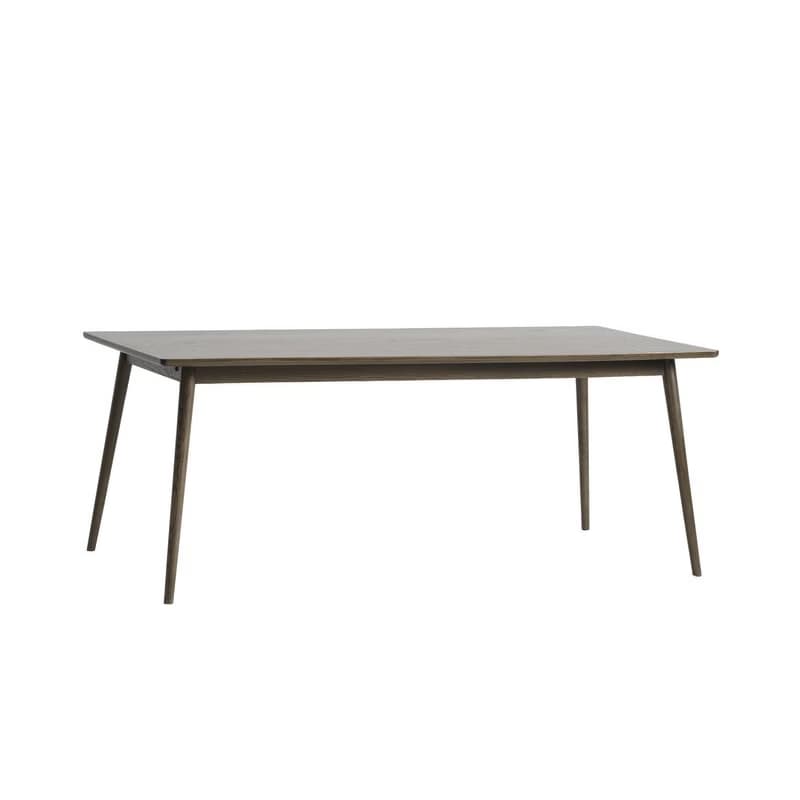 Estila Retro obdĺžnikový rozkladací jedálenský stôl Aarhus so šikmými nohami z dubového dreva v tmavom hnedom prevedení 190-280 cm 1