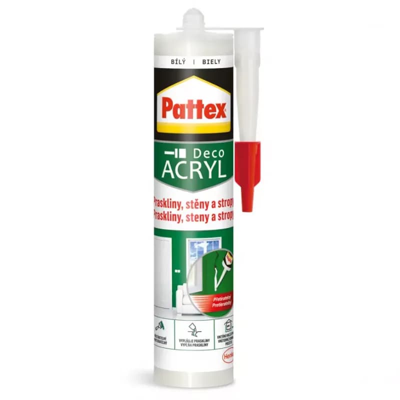 Pattex Acryl Praskliny Steny a Stropy biely 28ml 1