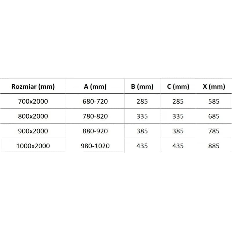 MEXEN - Exo sprchové dvere krídlové 80, transparent, chróm 814-080-000-01-00 5