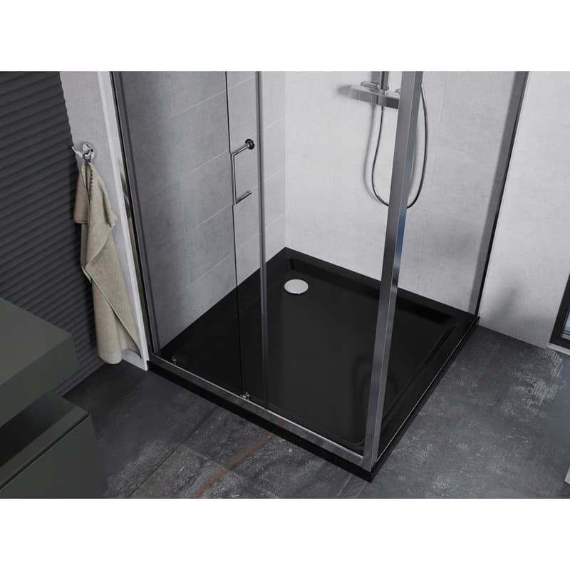 MEXEN/S - Apia Sprchovací kút 90x90, transparent, chróm + vanička so sifónom 840-090-090-01-00-4070 5