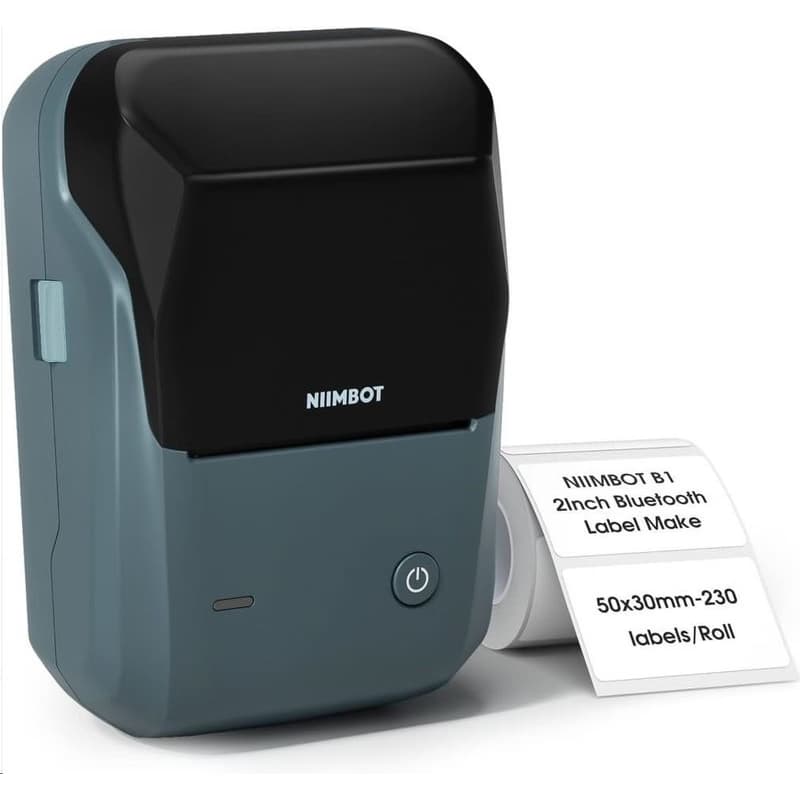 Niimbot Tlačiareň štítkov B1 Smart, lake blue + rolka štítkov 210ks