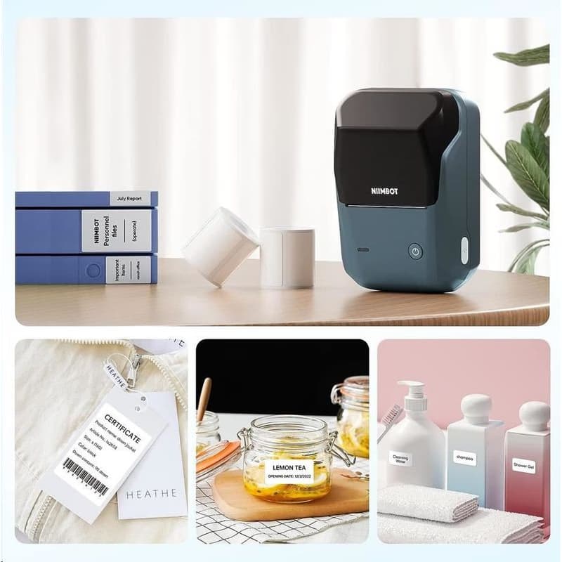 Niimbot Tlačiareň štítkov B1 Smart, lake blue + rolka štítkov 210ks 5
