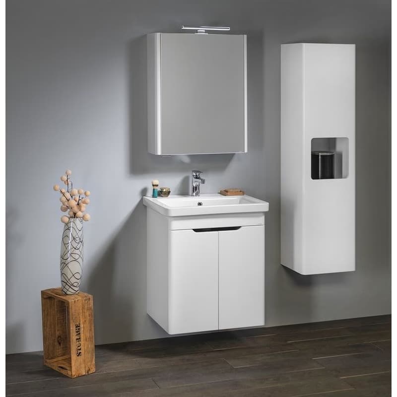 SAPHO - ELLA umývadlová skrinka 56,5x65x43cm, 2x dvierka,biela EL065-3030 3