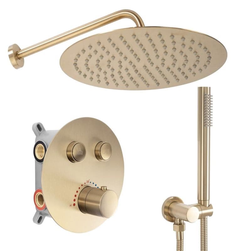 REA - Podomietková sprchová sada LUNGO brúsené zlato + termostat + BOX REA-P8551 1