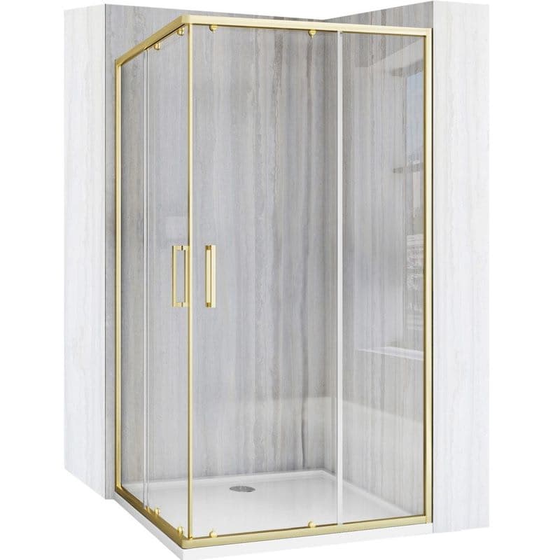 REA - Sprchovací kút City 80x100 Brush Gold Bez sprchovej vaničky REA-K6445 1