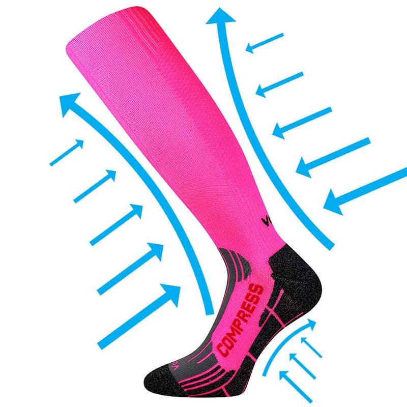 Dámske bežecké kompresné podkolienky VOXX 1 PACK-Flex-neon pink 3