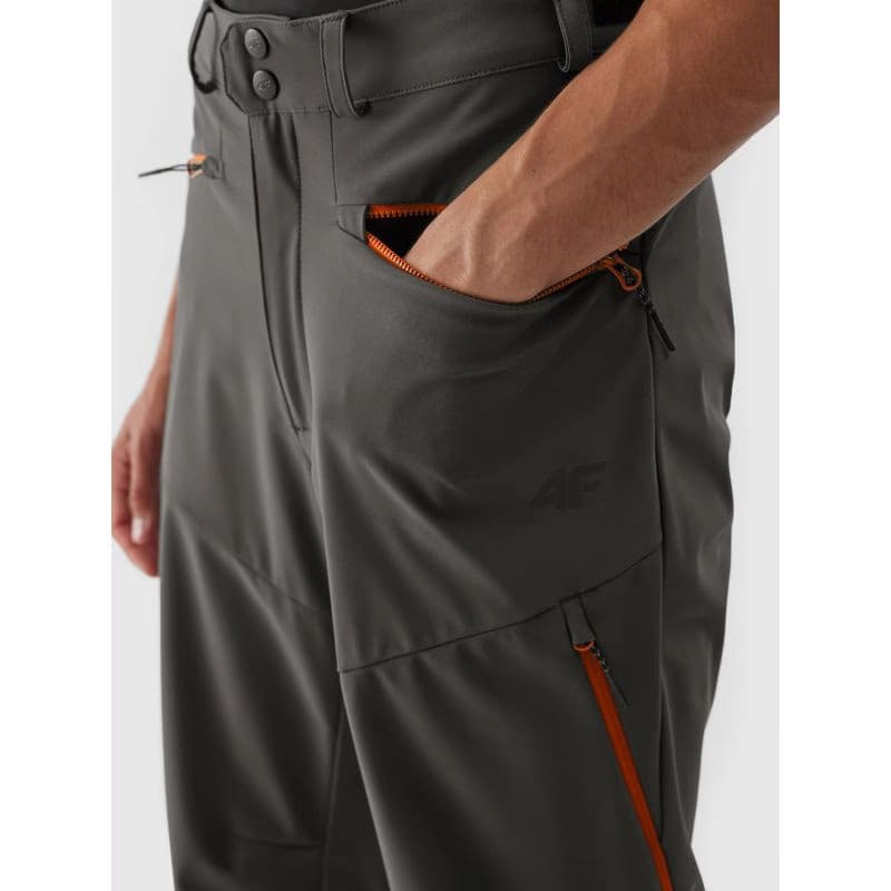 Pánske turistické nohavice 4F TROUSERS FNK-AW23TFTRM363-22S-ANTHRACITE 4