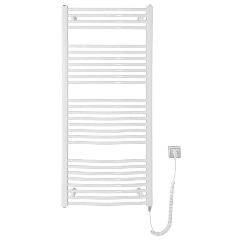 AQUALINE - ORBIT-E elektrické vykurovacie teleso, oblé, 600x1320 600 W, biela ILEO36T 1