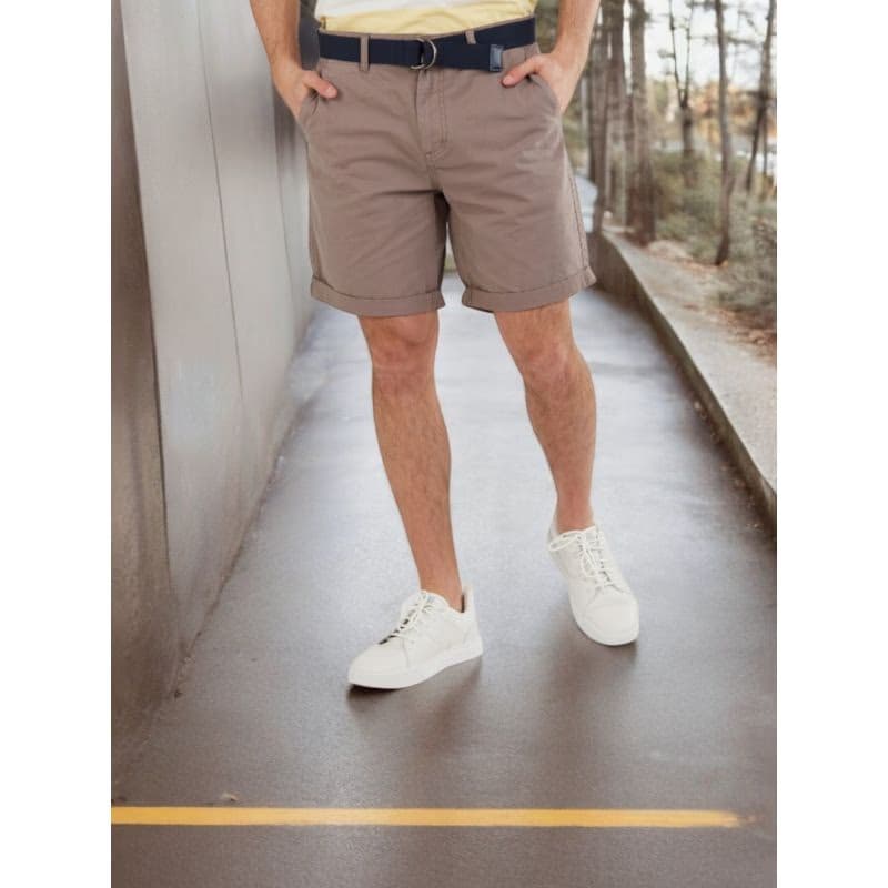 Pánske kraťasy FUNDANGO North Shore Chino Shorts-639-mud 5