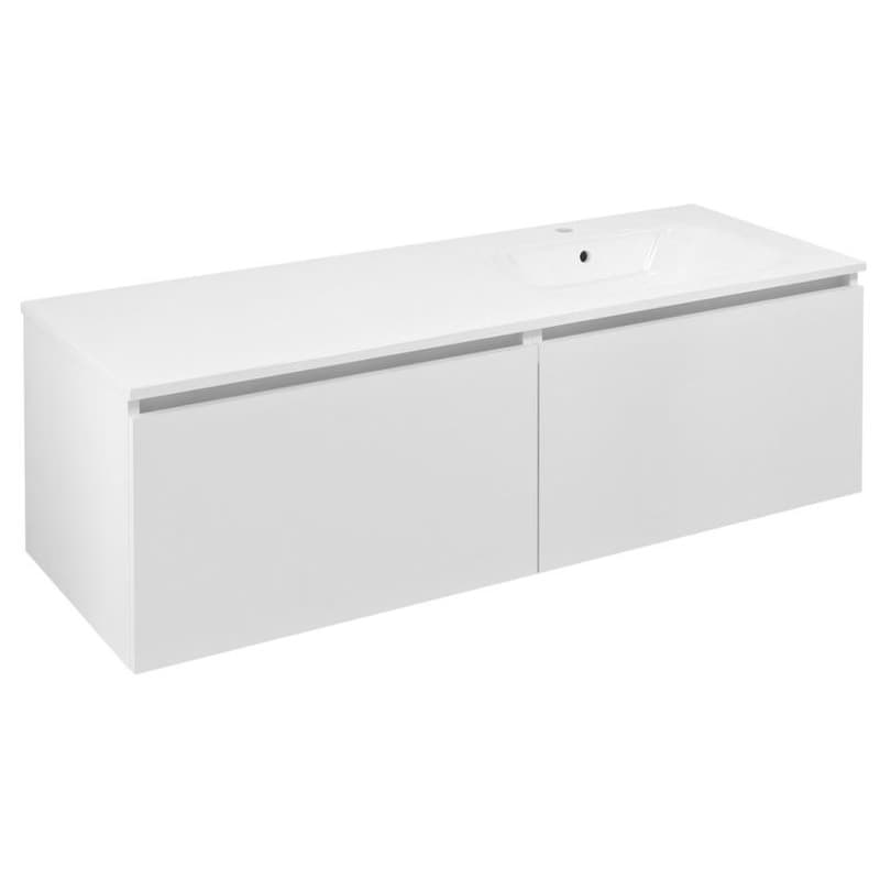 SAPHO - LOREA skrinka 140x46x51,5cm (70+70cm), pravá, biela matná LE070-3131-R-04 1