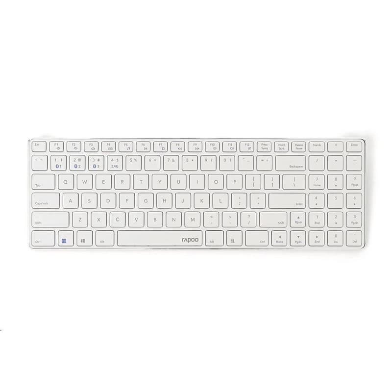 RAPOO klávesnica E9100M, bezdrôtová, Ultra-slim, CZ/SK, biela 1