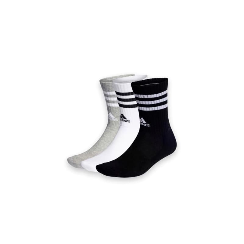 Ponožky ADIDAS 3S C SPW CRW 3P MGREYH WHITE BLACK W 1