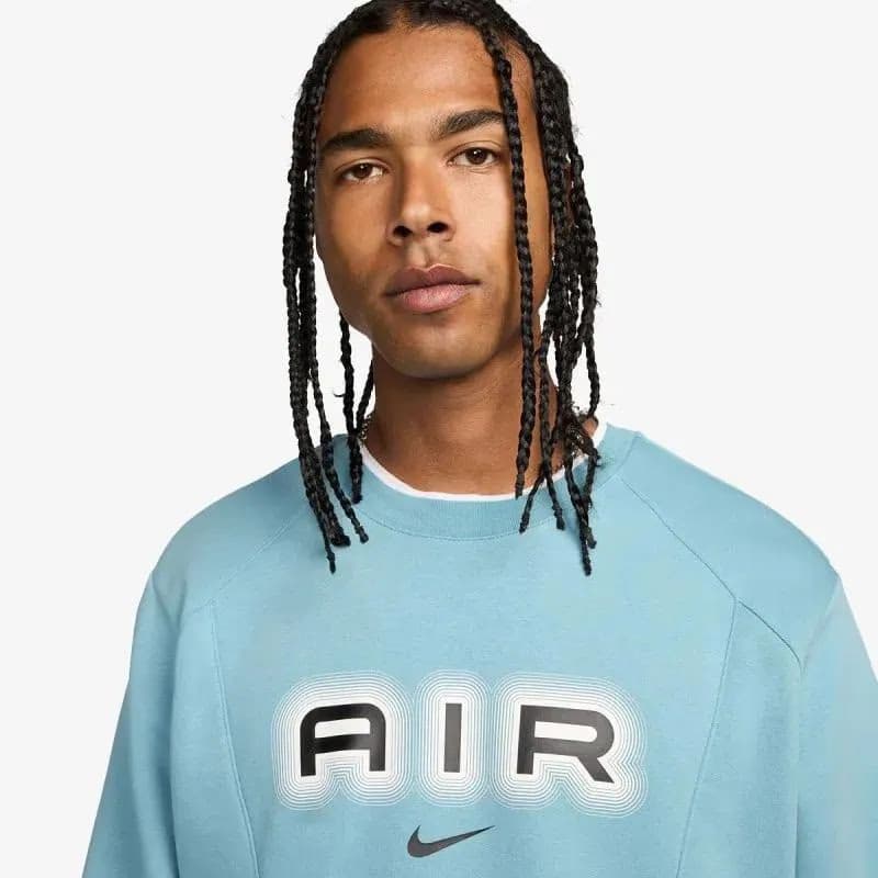 Pánska zateplená mikina NIKE M NSW SW AIR CREW FLC BB-464 DENIM TURQ BLACK 3
