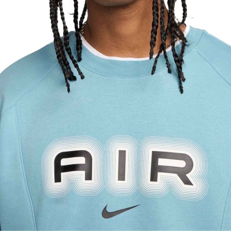Pánska zateplená mikina NIKE M NSW SW AIR CREW FLC BB-464 DENIM TURQ BLACK 4