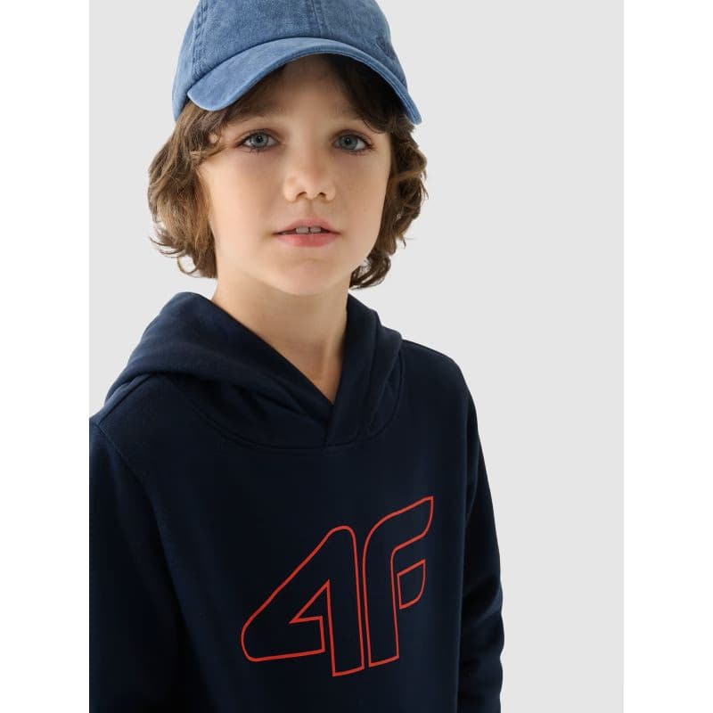 Chlapčenská mikina s kapucňou 4F JUNIOR SWEATSHIRT-JWMM00TSWSM1292-31S-NAVY 5