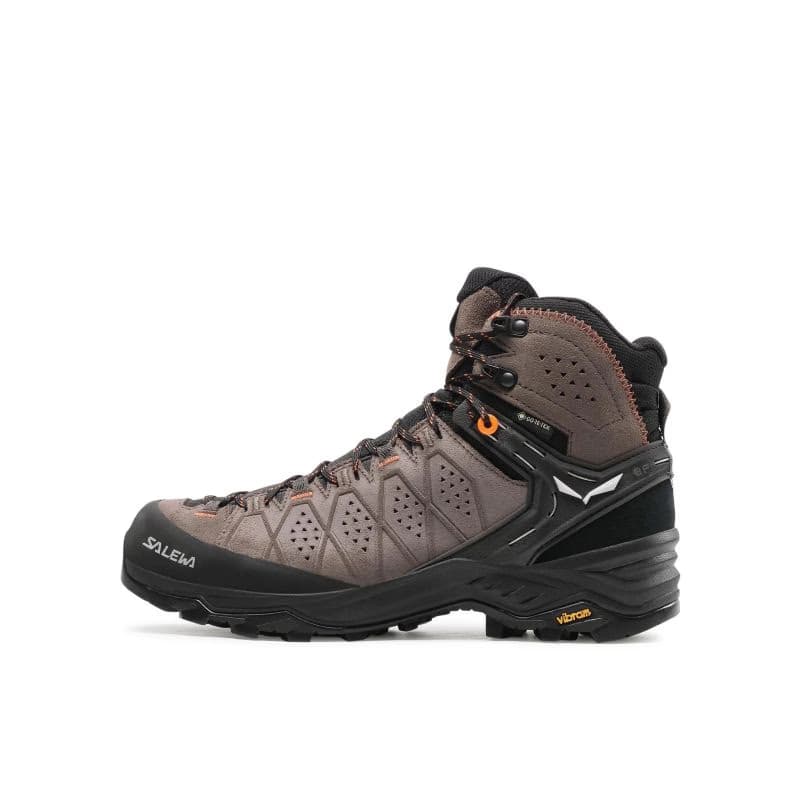 Pánska členková turistická obuv SALEWA Alp Trainer 2 Mid GTX M wallnut fluo orange 3