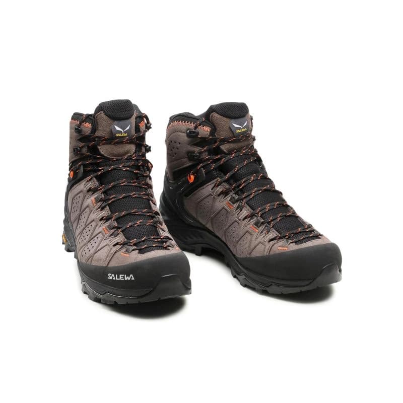 Pánska členková turistická obuv SALEWA Alp Trainer 2 Mid GTX M wallnut fluo orange 4