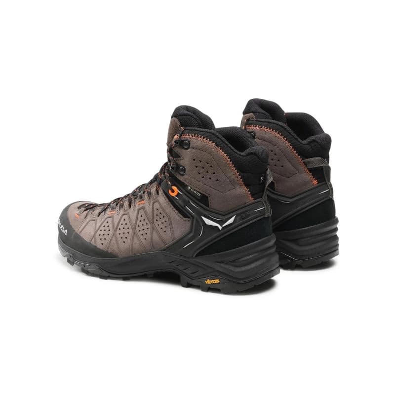 Pánska členková turistická obuv SALEWA Alp Trainer 2 Mid GTX M wallnut fluo orange 5