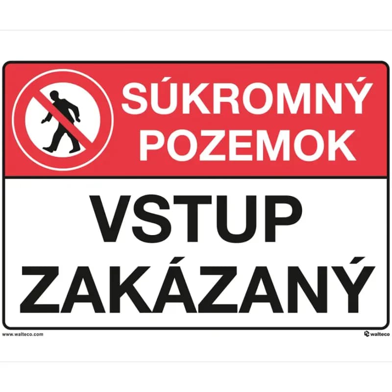 Súkromný pozemok, vstup zakázaný  210 x 148 mm 1