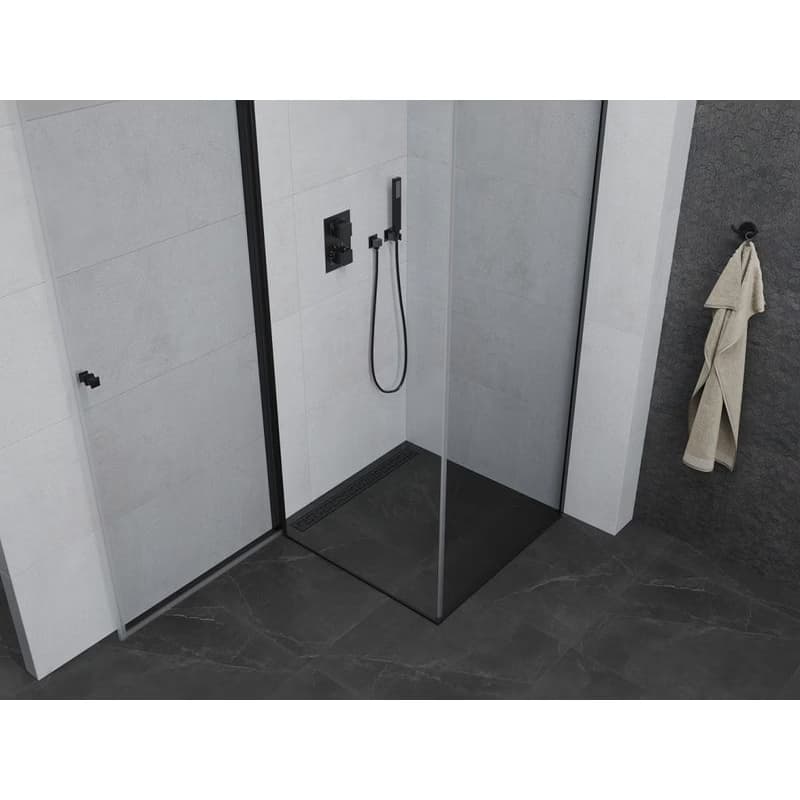MEXEN/S - PRETORIA sprchovací kút 80x80, transparent, čierna 852-080-080-70-00 5
