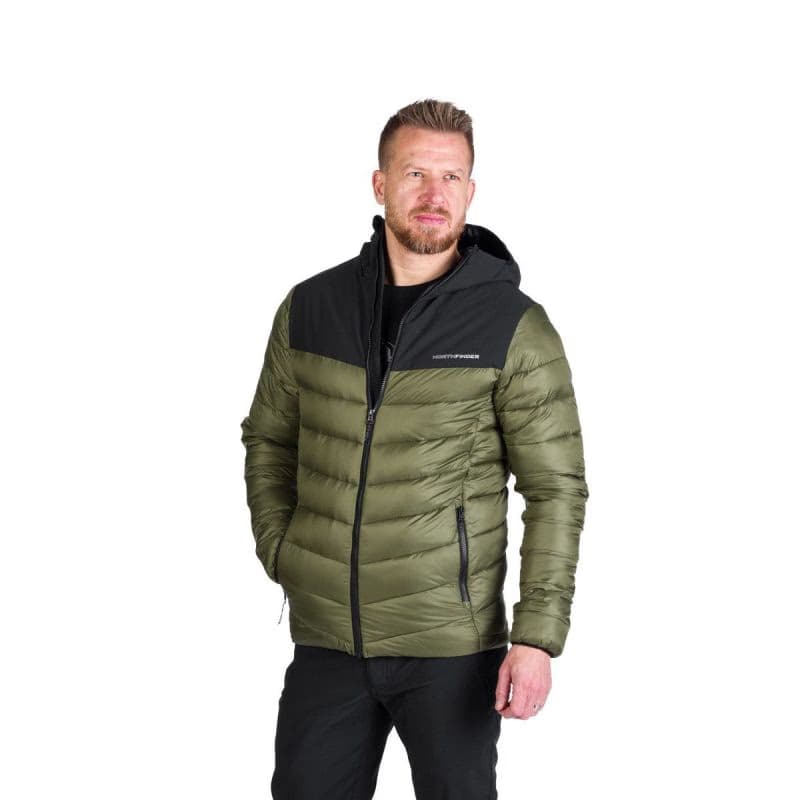 Pánska turistická bunda NORTHFINDER FEDERICO-550blackdarkgreen 2