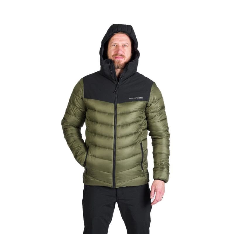 Pánska turistická bunda NORTHFINDER FEDERICO-550blackdarkgreen 3