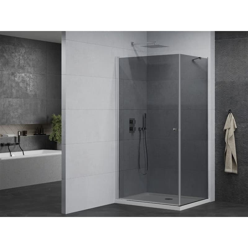 MEXEN/S - Pretória sprchovací kút 80x70, grafit, chróm + sprchová vanička vrátane sifónu 852-080-070-01-40-4010 2