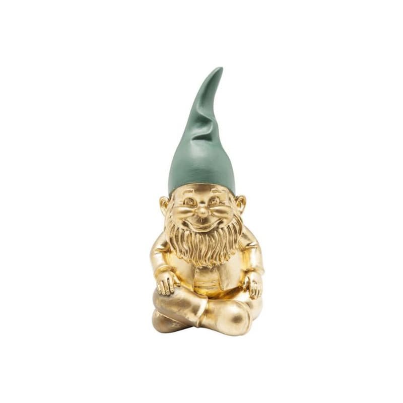 Zwerg dekoračná figurka zlatá/zelená 19cm 1