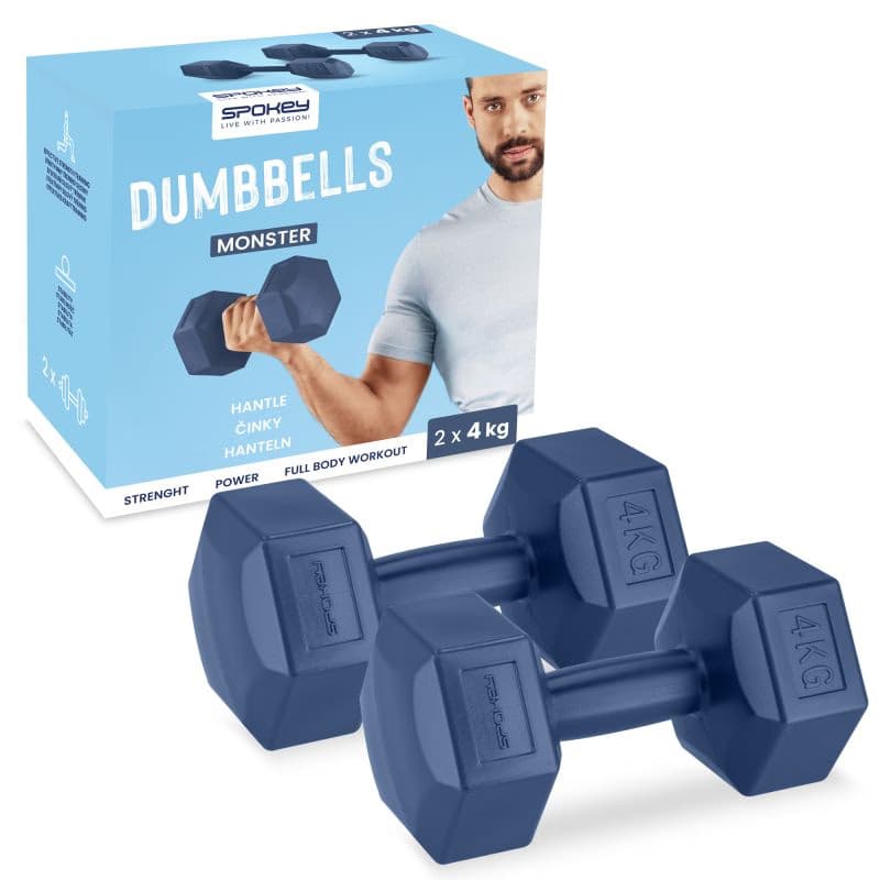 Set závažia SPOKEY MONSTER DARK BLUE HEXA 2x 4 kg 6