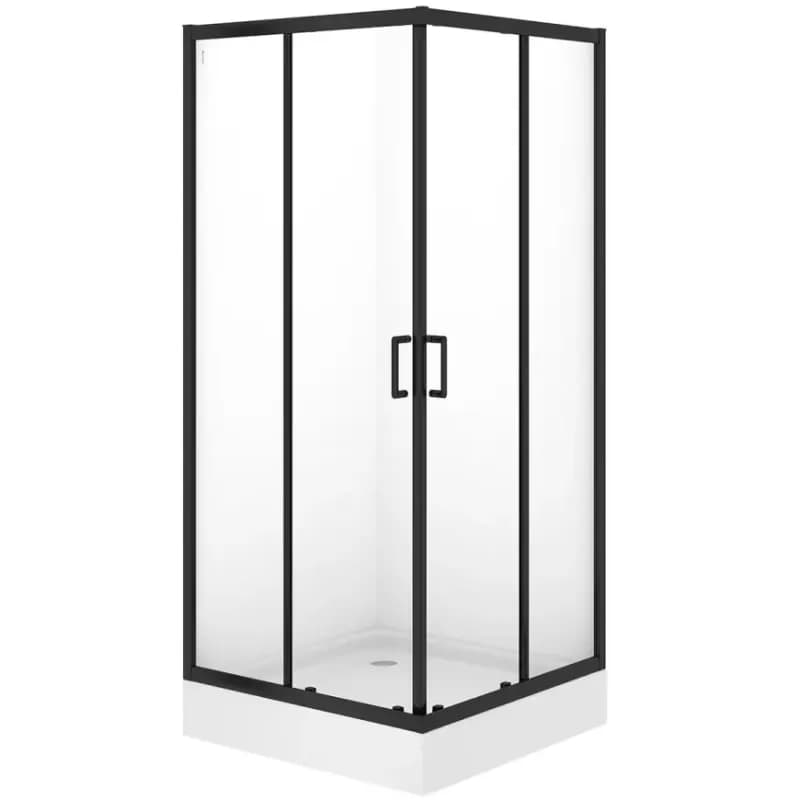 Sprchový kút štvorcový Brasco 90x90x190 black S168-008 1