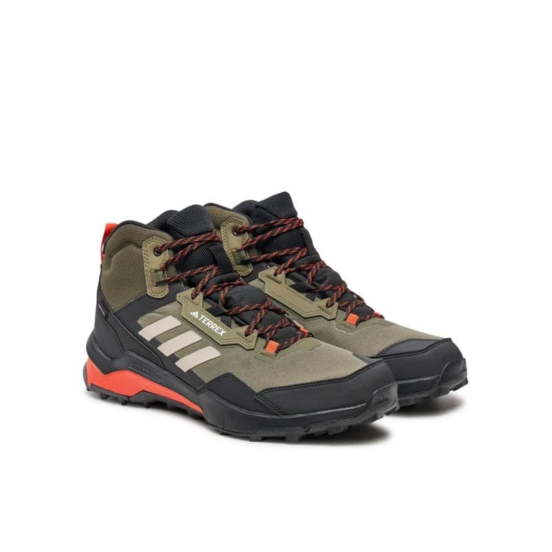 Pánska členková turistická obuv ADIDAS Terrex AX4 Mid GTX olive strata wonder beige core black 2