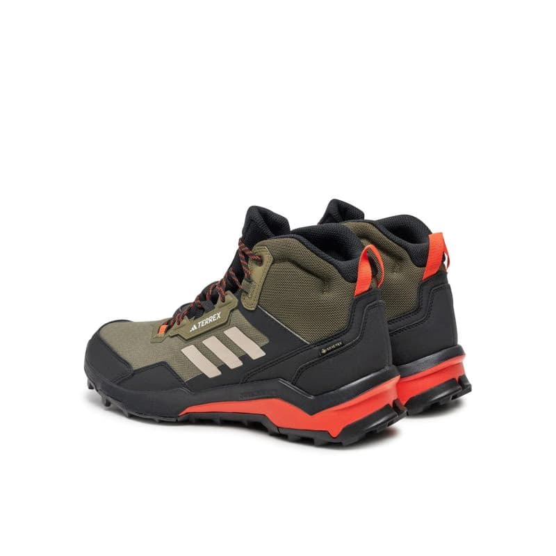 Pánska členková turistická obuv ADIDAS Terrex AX4 Mid GTX olive strata wonder beige core black 3