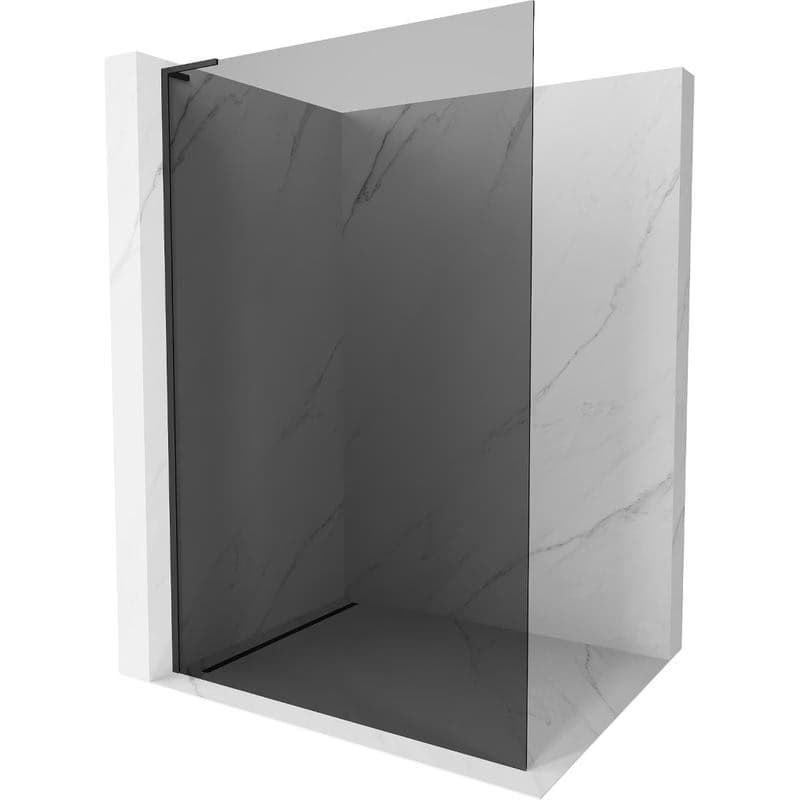 MEXEN/S - Kioto L Sprchová zástena WALK-IN 110 x 200, grafit, čierna 800-110-103-70-40 1