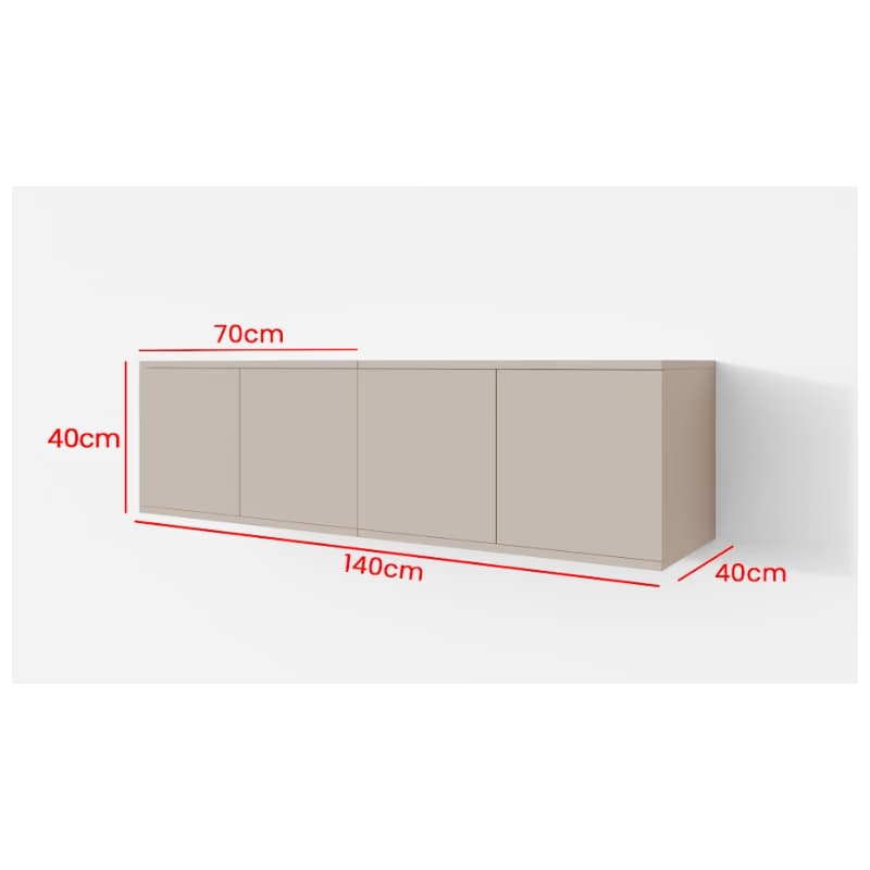 ArtPK Závesný TV stolík BIANCO | 140 cm 3
