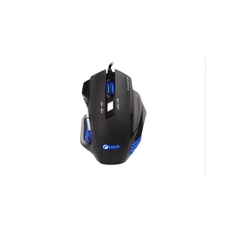 C-TECH myš AKANTHA, herné, modré podsvietenie, 2400 DPI, USB 3