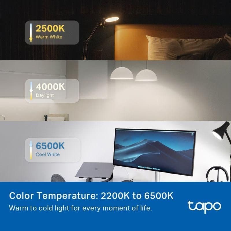 TP-Link Tapo L535E, Chytrá Wi-Fi LED žiarovka farebná, 2500-6500K, E27 5