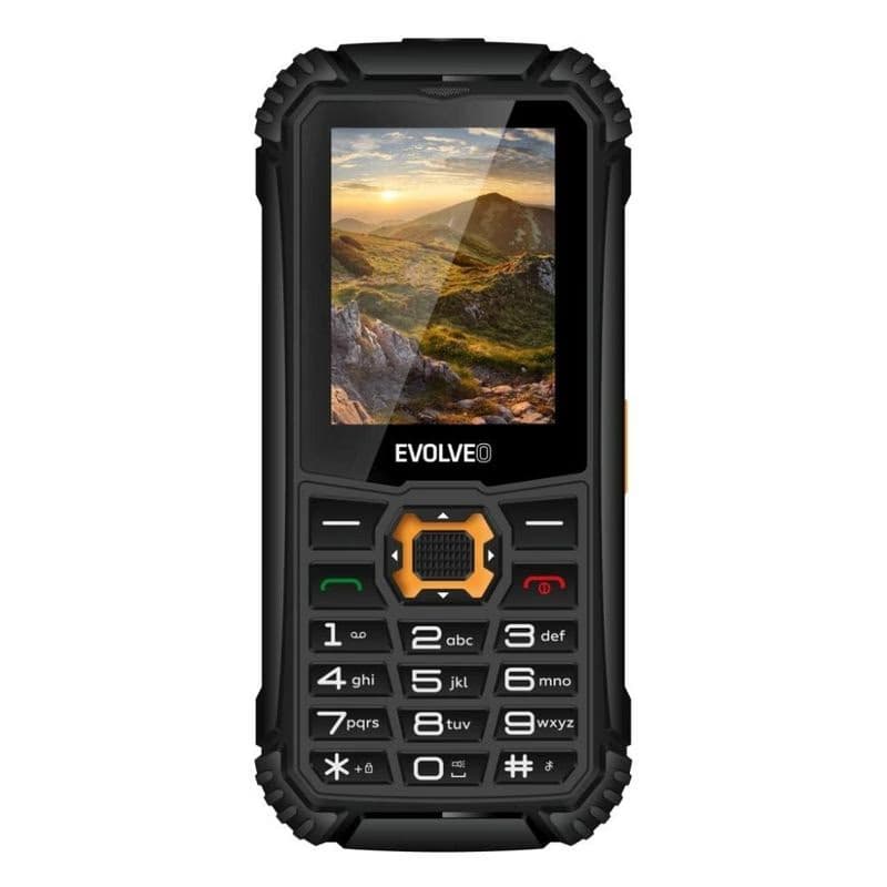 EVOLVEO StrongPhone Q1, vodotesný odolný Dual SIM telefón, čierno-oranžový 2