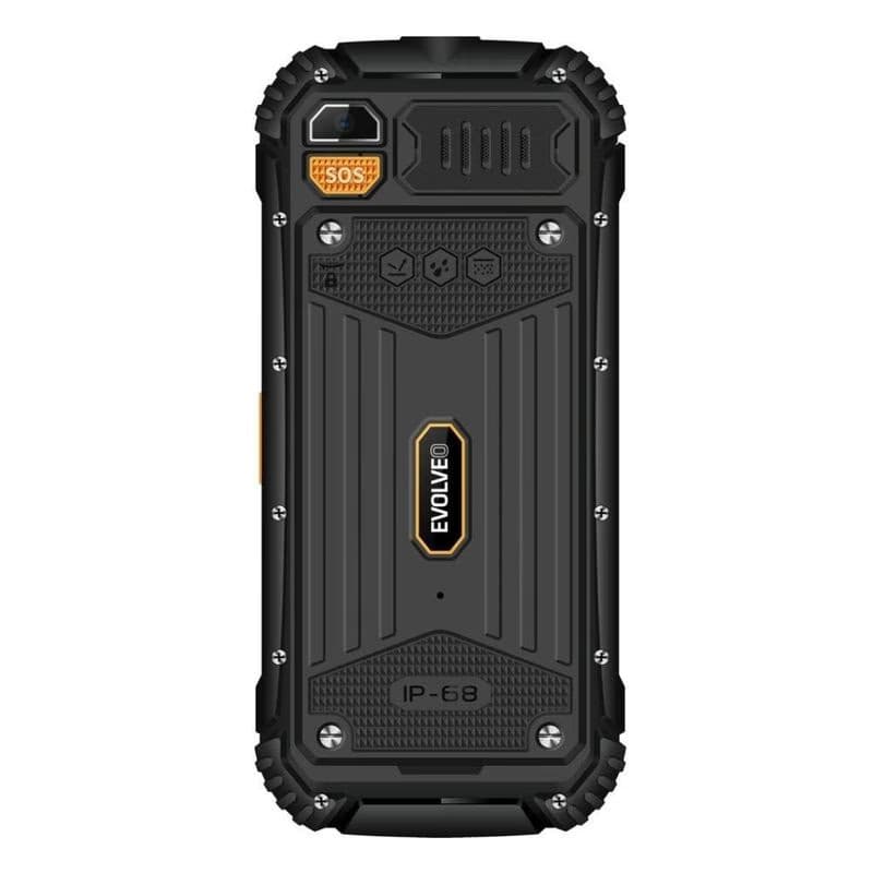 EVOLVEO StrongPhone Q1, vodotesný odolný Dual SIM telefón, čierno-oranžový 3