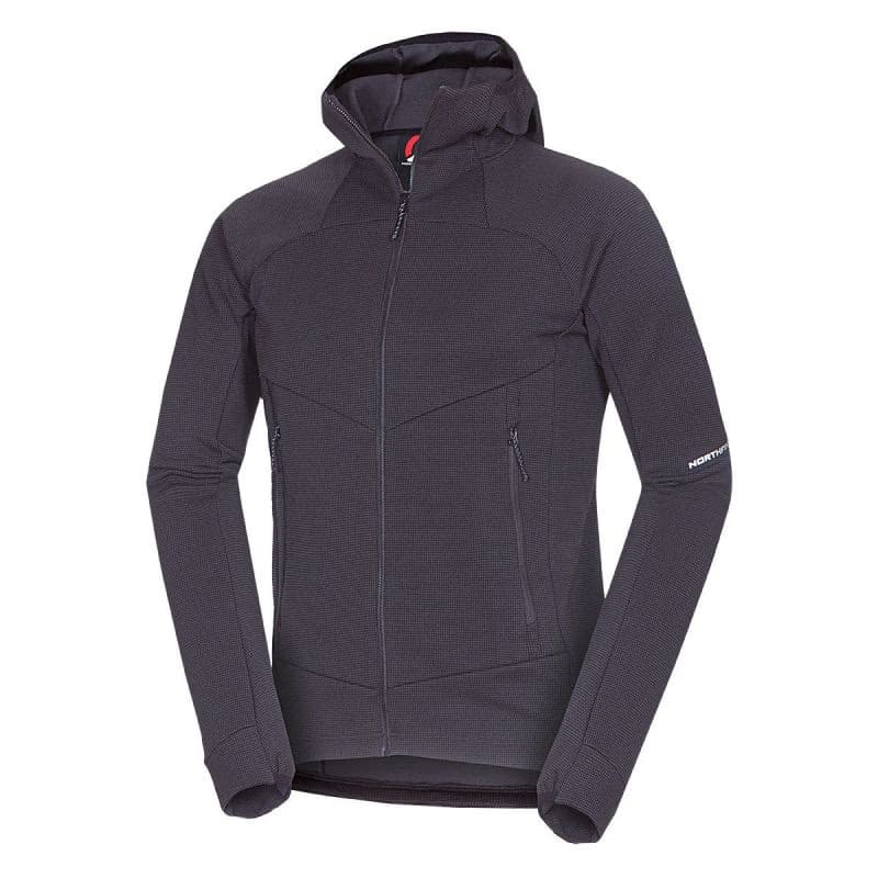 Pánska turistická mikina so zipsom NORTHFINDER EGON 411greyblack 4