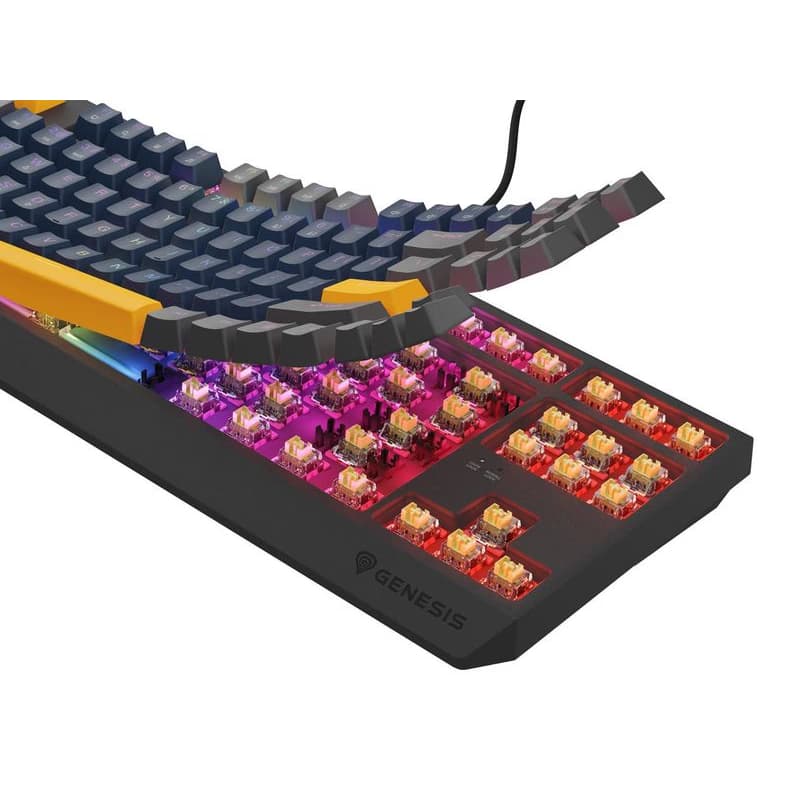 GENESIS herná klávesnica THOR 230/TKL/RGB/Outemu Panda/Drôtová USB/US layout/Naval Blue Positive 4