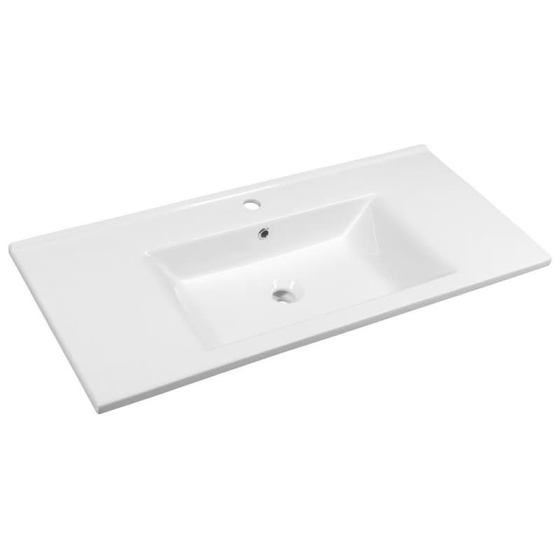 AQUALINE - ZUNO 100 keramické umývadlo nábytkové 100x45cm, biela 9100 1