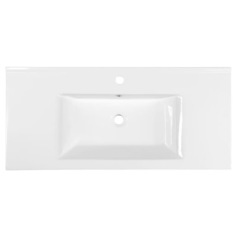 AQUALINE - ZUNO 100 keramické umývadlo nábytkové 100x45cm, biela 9100 2
