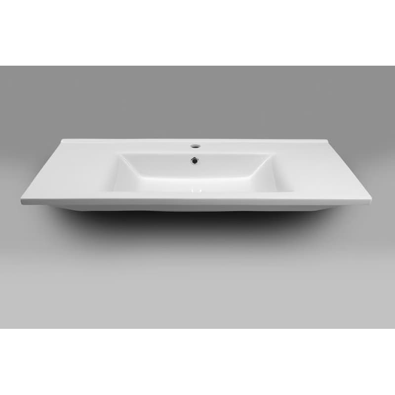 AQUALINE - ZUNO 100 keramické umývadlo nábytkové 100x45cm, biela 9100 3