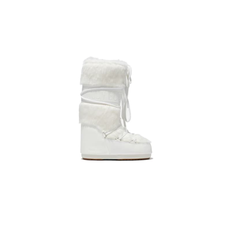 Vysoké zimné topánky MOON BOOT MB ICON FAUX, A002 OPTICAL WHITE