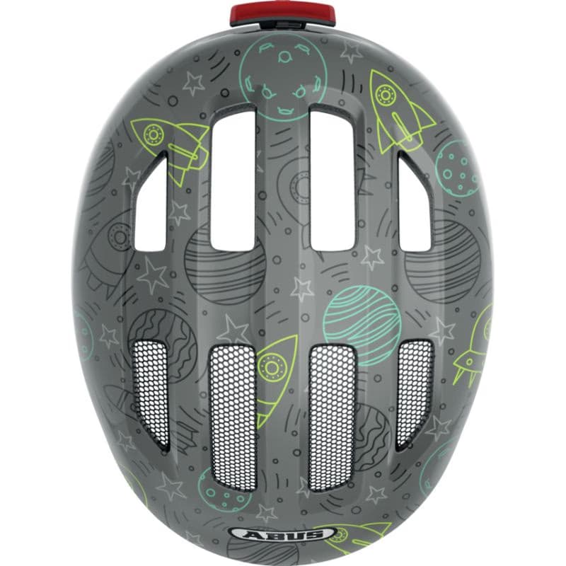 Juniorská cyklistická prilba ABUS Smiley 3.0 LED grey space S 3