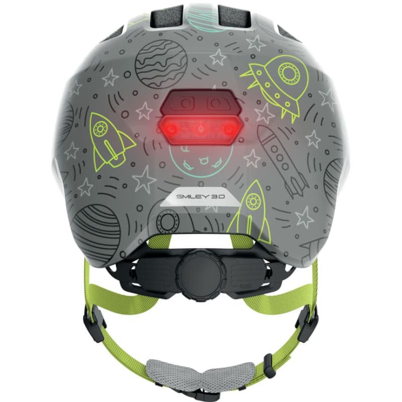 Juniorská cyklistická prilba ABUS Smiley 3.0 LED grey space S 4