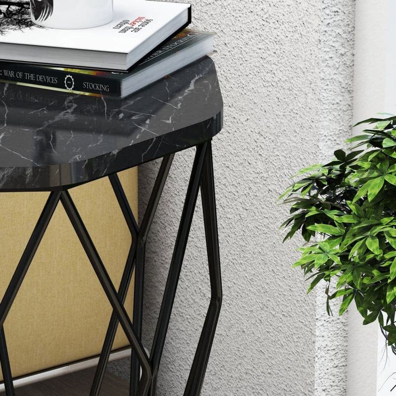 Príručný stolík / Odkladací stolík Sofya - Black Marble 4