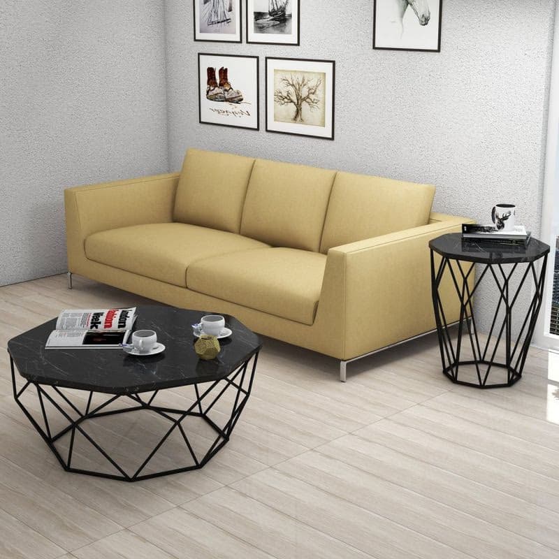 Príručný stolík / Odkladací stolík Sofya - Black Marble 5